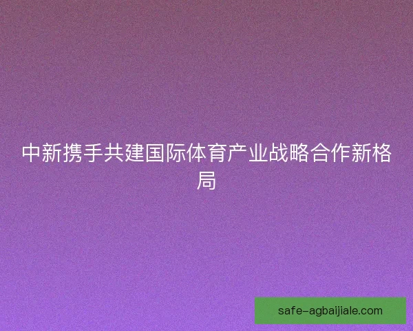 中新携手共建国际体育产业战略合作新格局 中新携手共建国际体育产业战略合作新格局